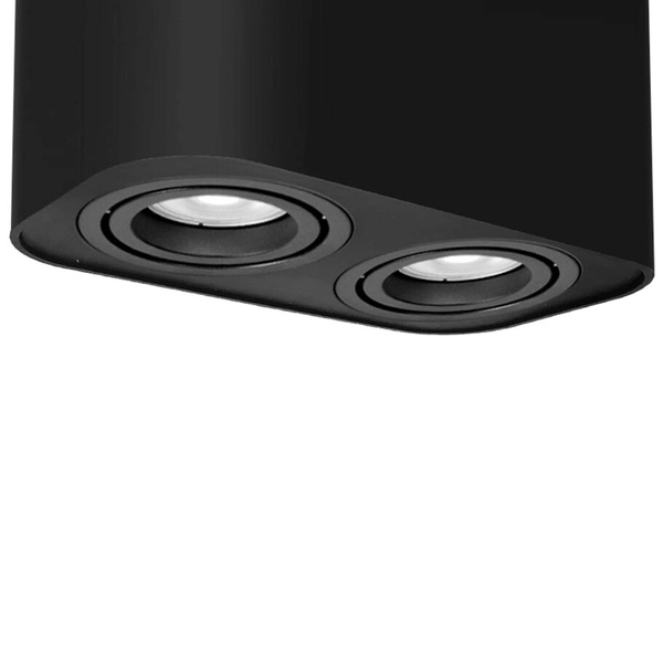 Czarny plafon do przedpokoju Kobald 2053 metalowa lampa natynkowa