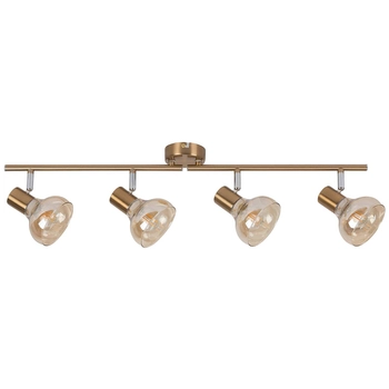 LAMPA sufitowa HOLLY 5550 Rabalux regulowana OPRAWA szklane reflektorki złote bursztynowe