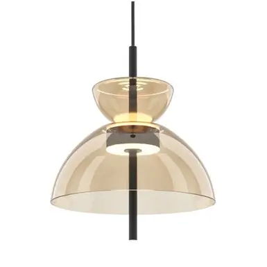 Lampa wisząca kopuła Bangkok MOD185PL-L12CG3K2 LED 12W 3000K mosiądz czarna