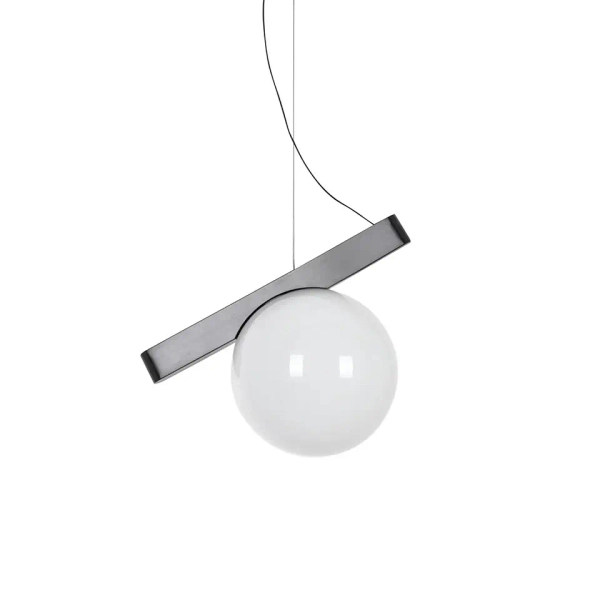 Szklana lampa wisząca BALANCE biała grafitowa MSE1501100489 1xG9 Ø35 kulista