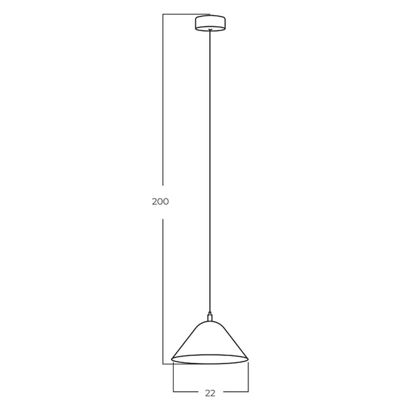Wisząca lampa skracana CAPRI AZ5653 LED 5W 3000K metal nad stół złota
