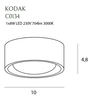 Plafon LAMPA sufitowa KODAK C0134 Maxlight okrągła OPRAWA natynkowa LED 8W 3000K biała