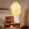 Salonowa lampa wisząca Boho ABR-NLW33-BH-E27 pleciona ratan naturalny