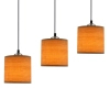 Potrójna lampa wisząca LEGNO 33-18335 z abażurami brązowa czarna