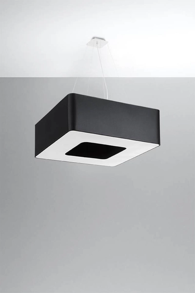 LAMPA wisząca SL.0784 abażurowa OPRAWA zwis kwadratowy czarny