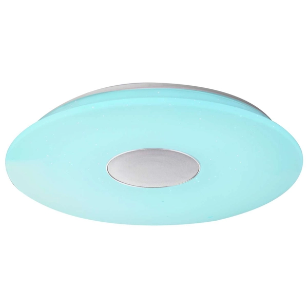 Plafon LAMPA sufitowa NICOLE 41329N Globo okrągła OPRAWA głośnik bluetooth LED RGB 57,5W z efektem gwiazd biała