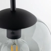 Szklana lampa kula VIBE 5825 wisząca do sypialni czarny grafit