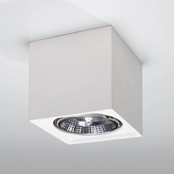 Minimalistyczny downlight ceramiczny SL.0850 kostka biała