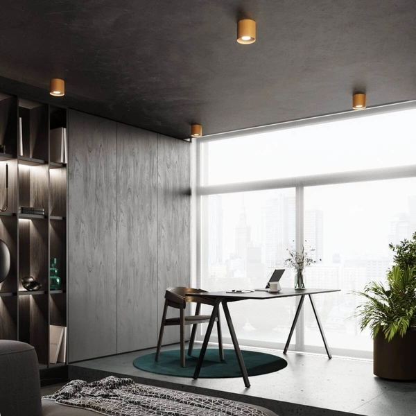 Downlight przysufitowa lampa Mika SL.1283 na korytarz złota