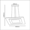 LAMPA wisząca LARVIK 308672 Polux kwadratowa OPRAWA zwis LED 25W 4000K biały