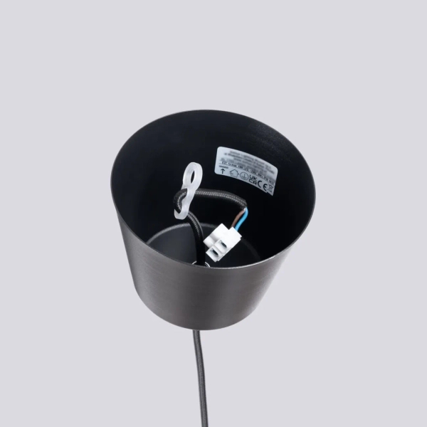 Metalowa lampa wisząca BILO czarna SL.1703 owalna 1xE27