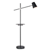 Stojąca LAMPA podłogowa LINEAR 107307 Markslojd metalowa OPRAWA z półką do salonu czarna
