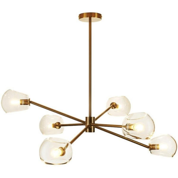 Lampa wisząca na korytarz Cosmic ST-8954-P6 Step przezroczysta złota