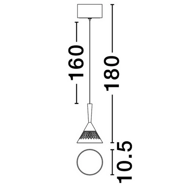 Wisząca lampa do salonu GUAY LE44214 LED 7W 3000K kryształowa czarna złota