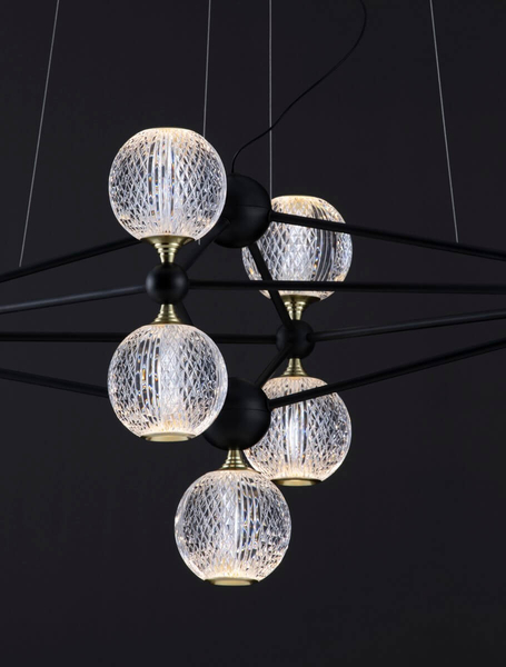 Lampa wisząca BOYA LE42738 LED 42W 3200K z funkcją ściemniania czarna