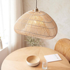 Rattanowy klosz do lampy wiszącej Misra 109203 boho japandi beżowy