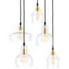 Lofrowa LAMPA wisząca LONGIS 10878505 Kaspa szklana OPRAWA skandynawski ZWIS kaskada złota przezroczysta czarna