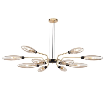 Modernistyczna LAMPA wisząca VENTURA MOD012CL-12G Maytoni metalowa OPRAWA zwis złoty