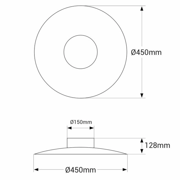 Salonowy kinkiet ścienny Retro ABR-KO12W-W LED 12W 2700K okrąg biały