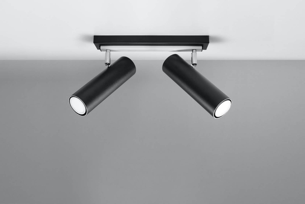 Reflektorowa LAMPA sufitowa Direzione SL.0500 Sollux regulowana OPRAWA listwa spot tuby czarne