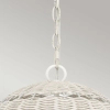 Kulista lampa wisząca Lindendale QZ-LINDENDALE-P-AWH okrągła rattan biały