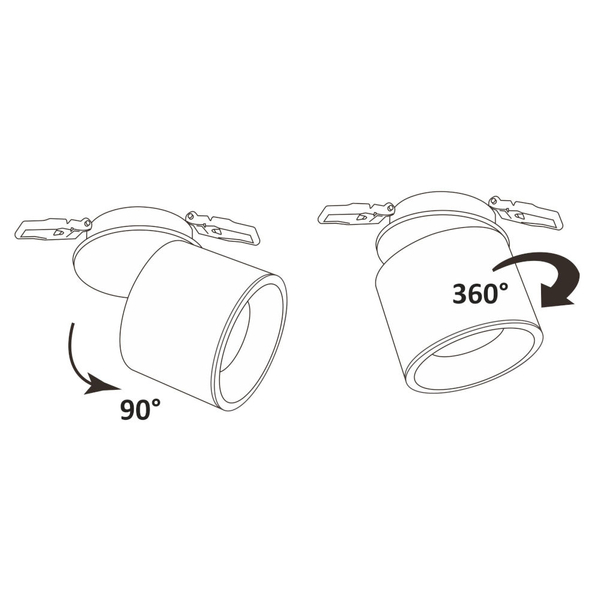 Regulowany wpust biały HARON 309464 sufitowa lampa LED 20W 3000K
