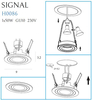 Wpust LAMPA sufitowa SIGNAL H0086 Maxlight regulowana OPRAWA okrągła oczko podtynkowe czarny