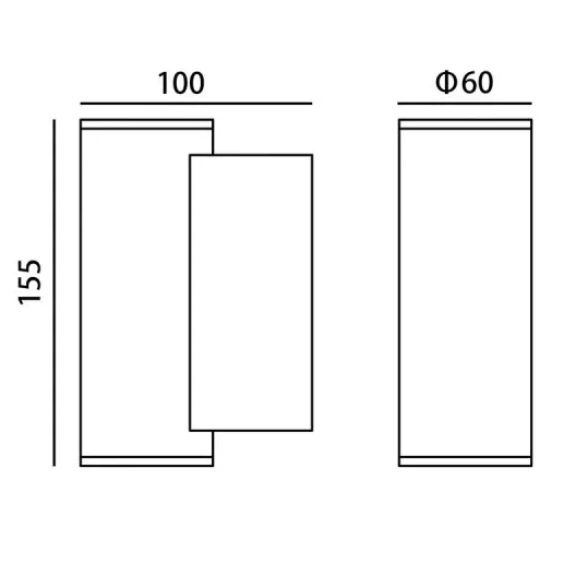 Lampa elewacyjna Lenta OWL-2804-2-3K Italux LED 14W 3000K IP54 czarny