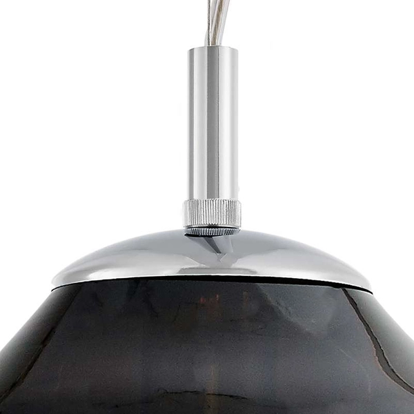 LAMPA wisząca AVIA L 10423108 Kaspa szklana OPRAWA zwis grafitowy