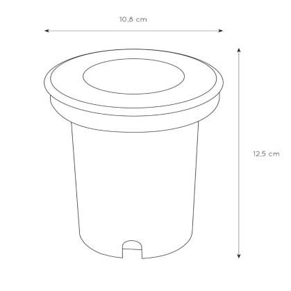 Gruntowa lampa zewnętrzna Biltin 11801/01/30 okrągły wpust czarny outlet