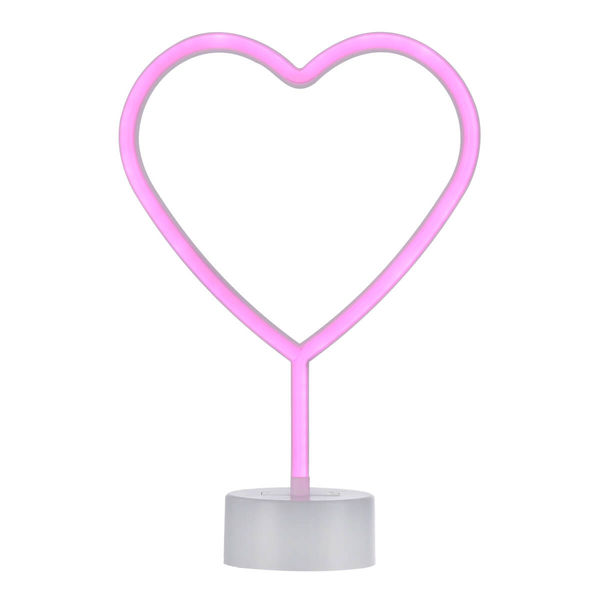 Stojąca lampka stołowa NEON-HERZ 85028-87 LED 1W serduszko różowy