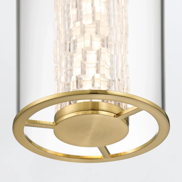 Lampa wisząca tuba szklana Espada QN-ESPADA-1P-BG LED 18W 3000K złoty