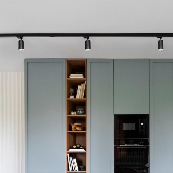 Szynowa lampa sufitowa do systemu 1-faz LONDON 327666 tuba czarna