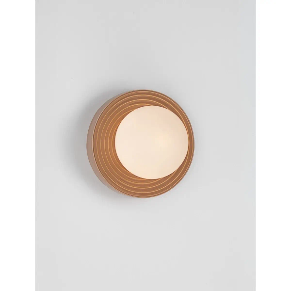 Porcelanowy kinkiet ścienny MALVANO LE45268 do gabinetu karmelowy