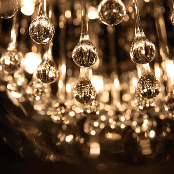 Lampa sufitowa CRYSTAL C0076-05L-F4FZ szklana glamour chrom przezroczysta