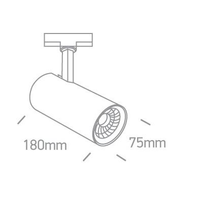 Regulowana lampa sufitowa CELI MYL.00091 LED 20W 3000K 3-faz tuba biały