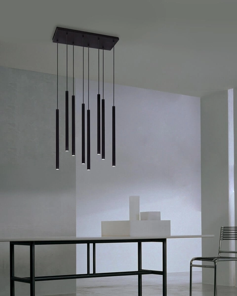 Wisząca lampa nowoczesna Gelato K-4863 Kaja czarne tuby metalowe