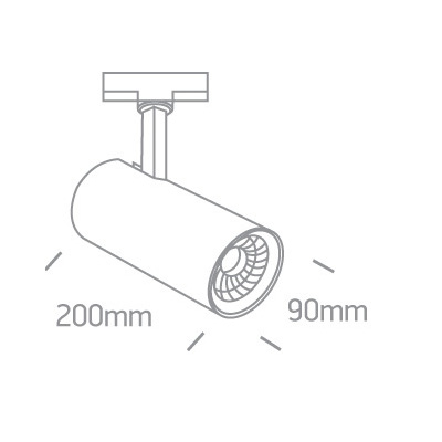 Ledowa lampa sufitowa do systemu 3-faz REO MYL.00094 LED 30W 4000K biała