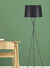 Salonowa lampa podłogowa Remi K-4353 z abażurem czarna