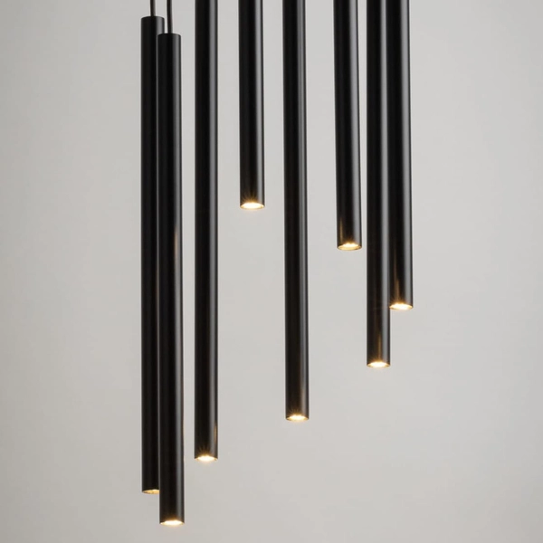 Lampa wielopunktowa wisząca Sopel 33628 Sigma okrągła tuby czarna