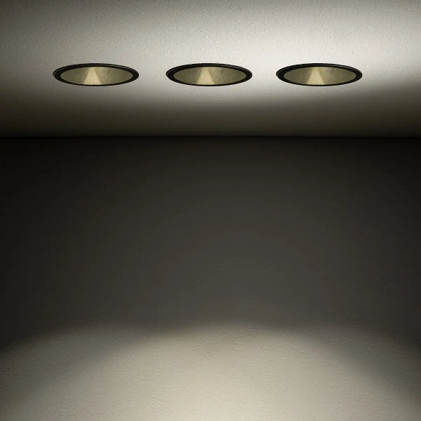 Sufitowe oczka wpustowe do salonu CUP 10794 3 sztuki czarne