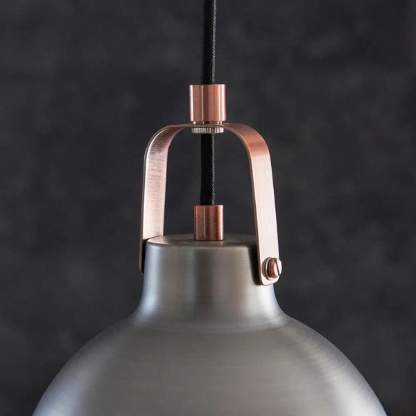 Industrialna lampa wisząca Lazenby 102544 metalowa czarna