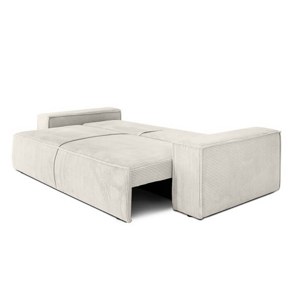 Sofa do salonu rozkładana Pllow KH1501100207 King Home sztruks wygoda jasny beżowy