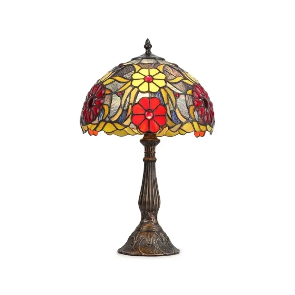 Witrażowa lampa stołowa Capolavoro ABR-LS-CAPO1 szklana kolorowa