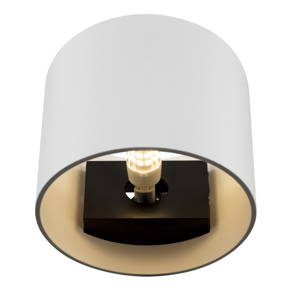 Lampa ścienna z kloszem kinkiet Rond C066WL-01W biały
