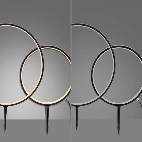 Tarasowy naświetlacz ZIRKULU 1951X-SET LED 2,2W 3000K IP65 koło czarny