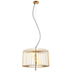Lampa wisząca DAREN MDM-3937/3 GD druciana klatka metalowa złota