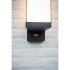 Ścienna LAMPA ogrodowa CUBA 5193811118 Lutec metalowa OPRAWA elewacyjna LED 13W 3000K kinkiet z czujnikiem IP54 szary