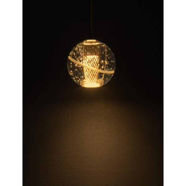 Lampa wisząca nad wyspę CUYO LE44210 LED 4W 3000K bańka złota przezroczysta