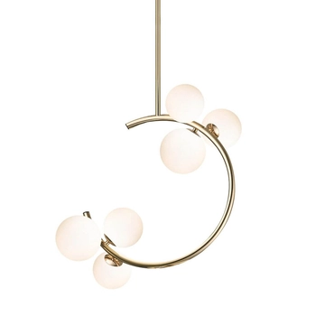 Wisząca lampa molekułowa Molecule P0454-06Q-F7AA Zumaline biały złoty